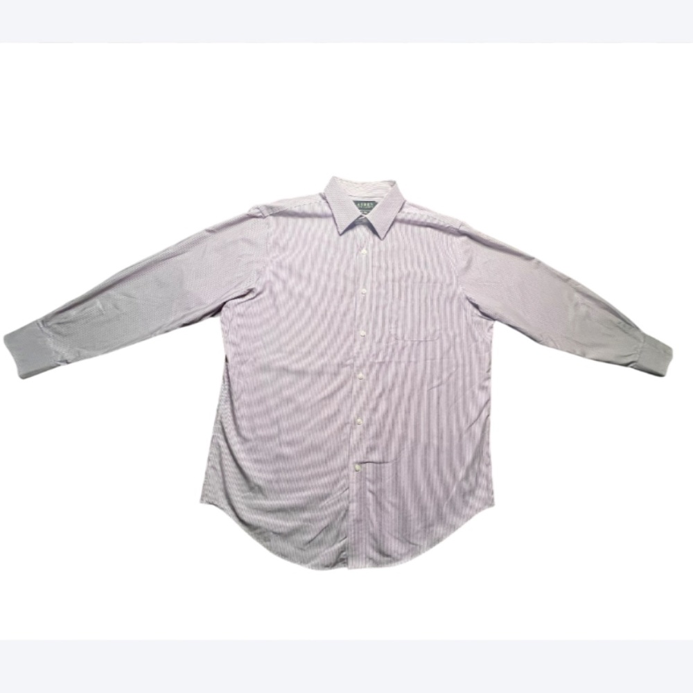 Stripe Dress Shirt Non Iron Cotton - Blue/Red - Picture 3 of 7